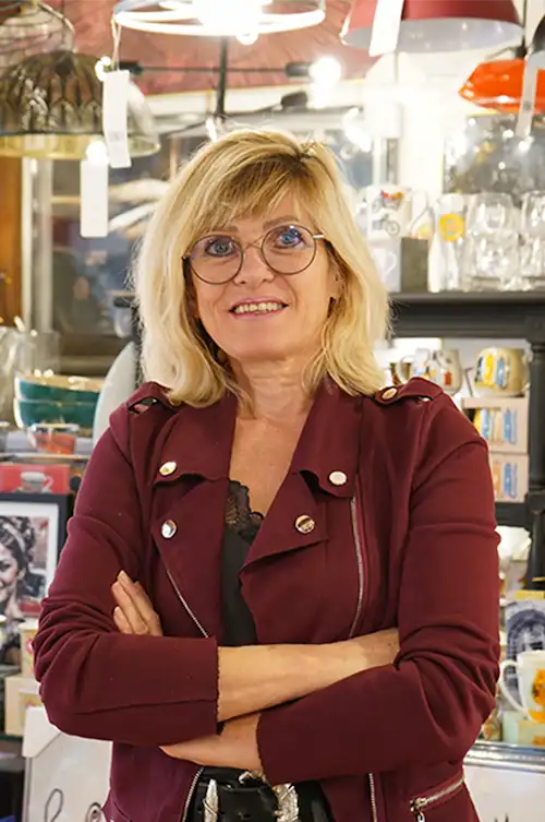 Cathy gérante de la boutique Calliope